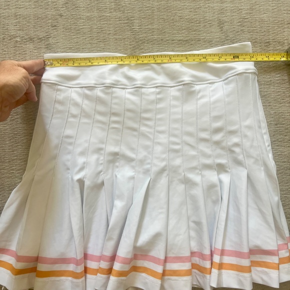EUC Smith & Quinn pleated women's tennis skirt white pink orange - Picture 3 of 10